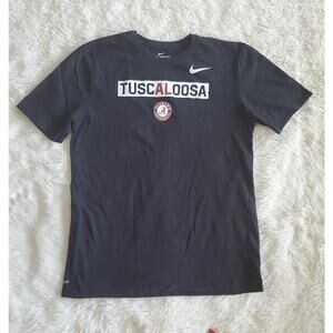 Alabama Crimson Tide Shirt Black Football Nike DriFit Womens Large